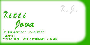 kitti jova business card
